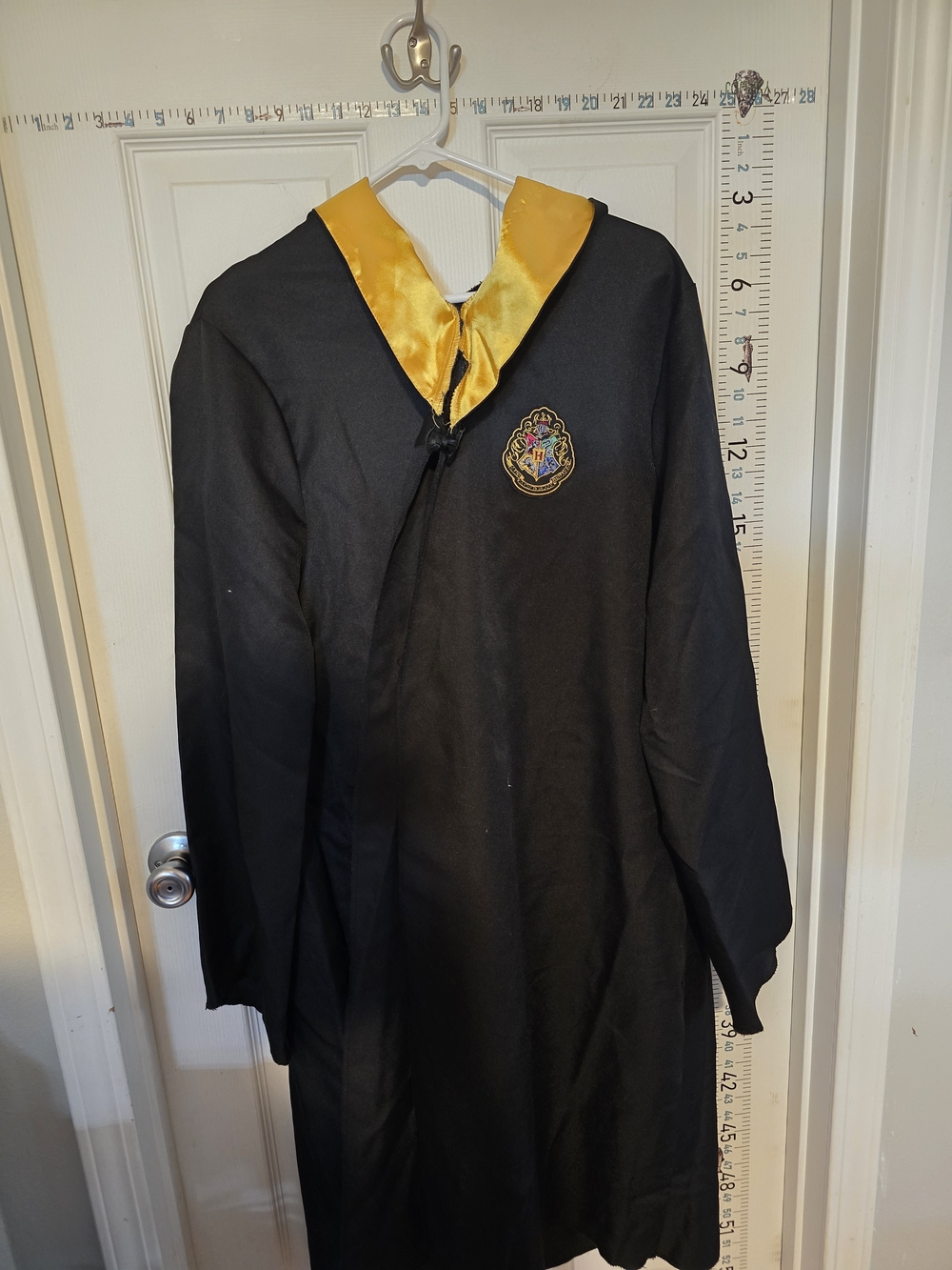 Warner Bros. Black and Gold Kids Hooded Costume Robe with Crest